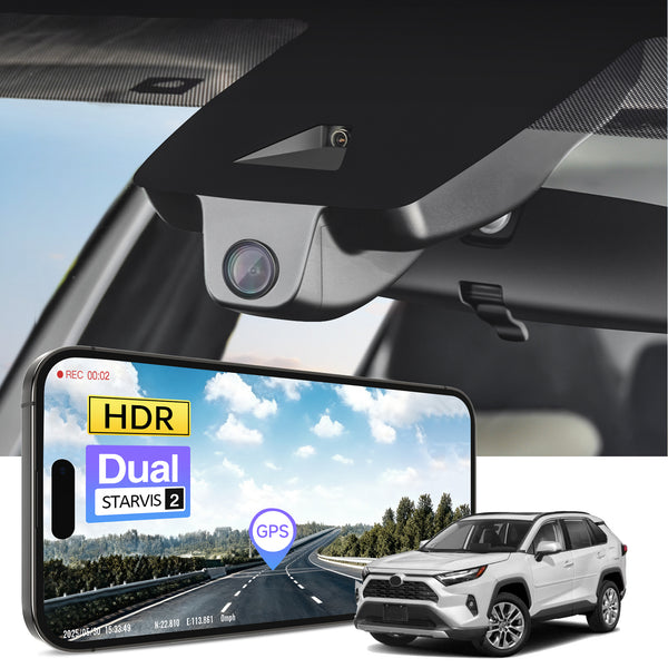 MANGOAL 4K STARVIS 2 Dash Cam (GPS Included) for Toyota RAV4 & Hybrid 2022–2025 (Model B)