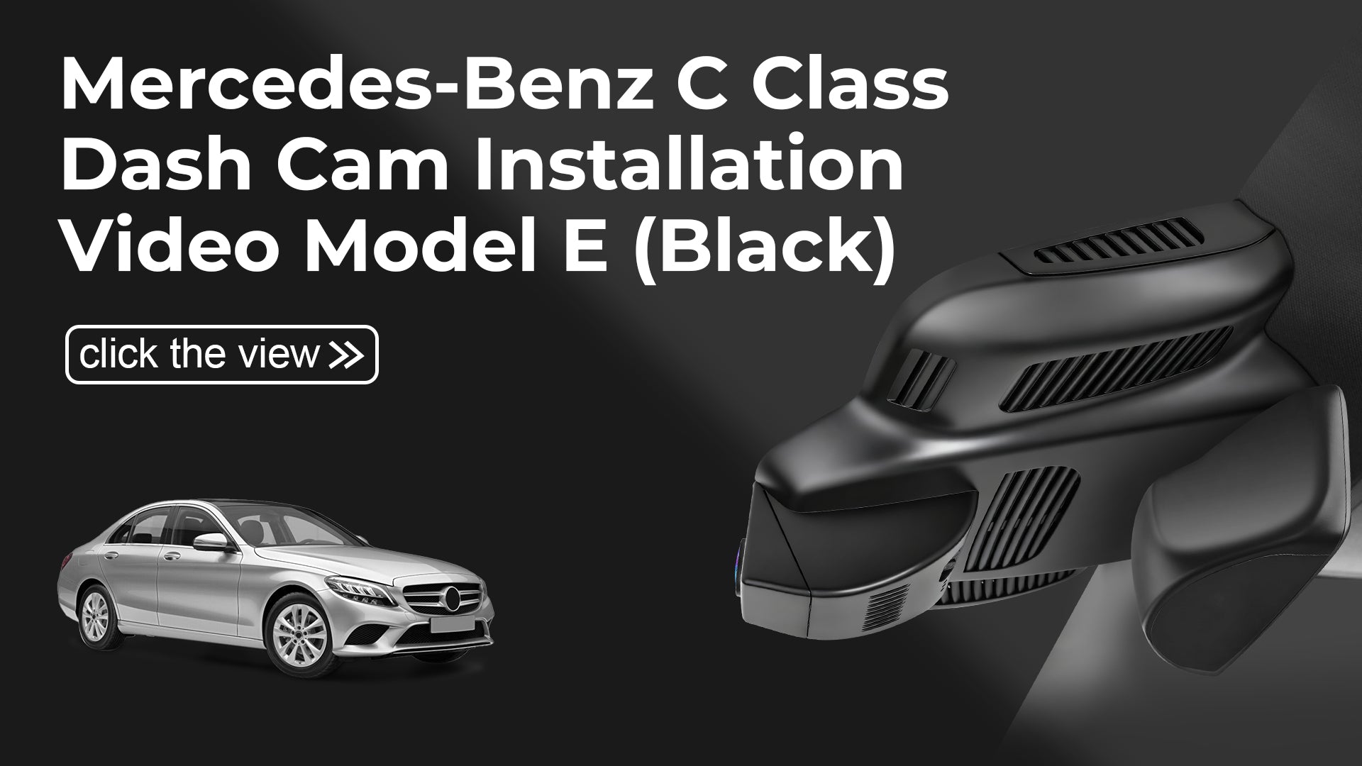 Load video: Mangoal Front 4K HDR Dash Cam STARVIS 2 for Mercedes-Benz C-Class Gen4 W/S/C/A 205 2015-2021(Model E Black)