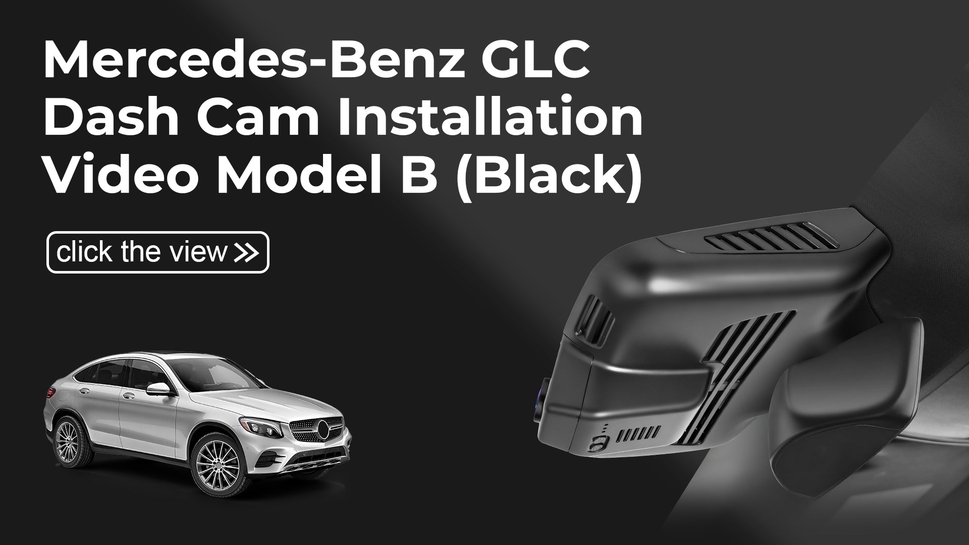 Load video: Mangoal Front 4K HDR Dash Cam STARVIS 2 for Mercedes-Benz GLC Gen1 X253/C253 2016-2020(Model B Black)