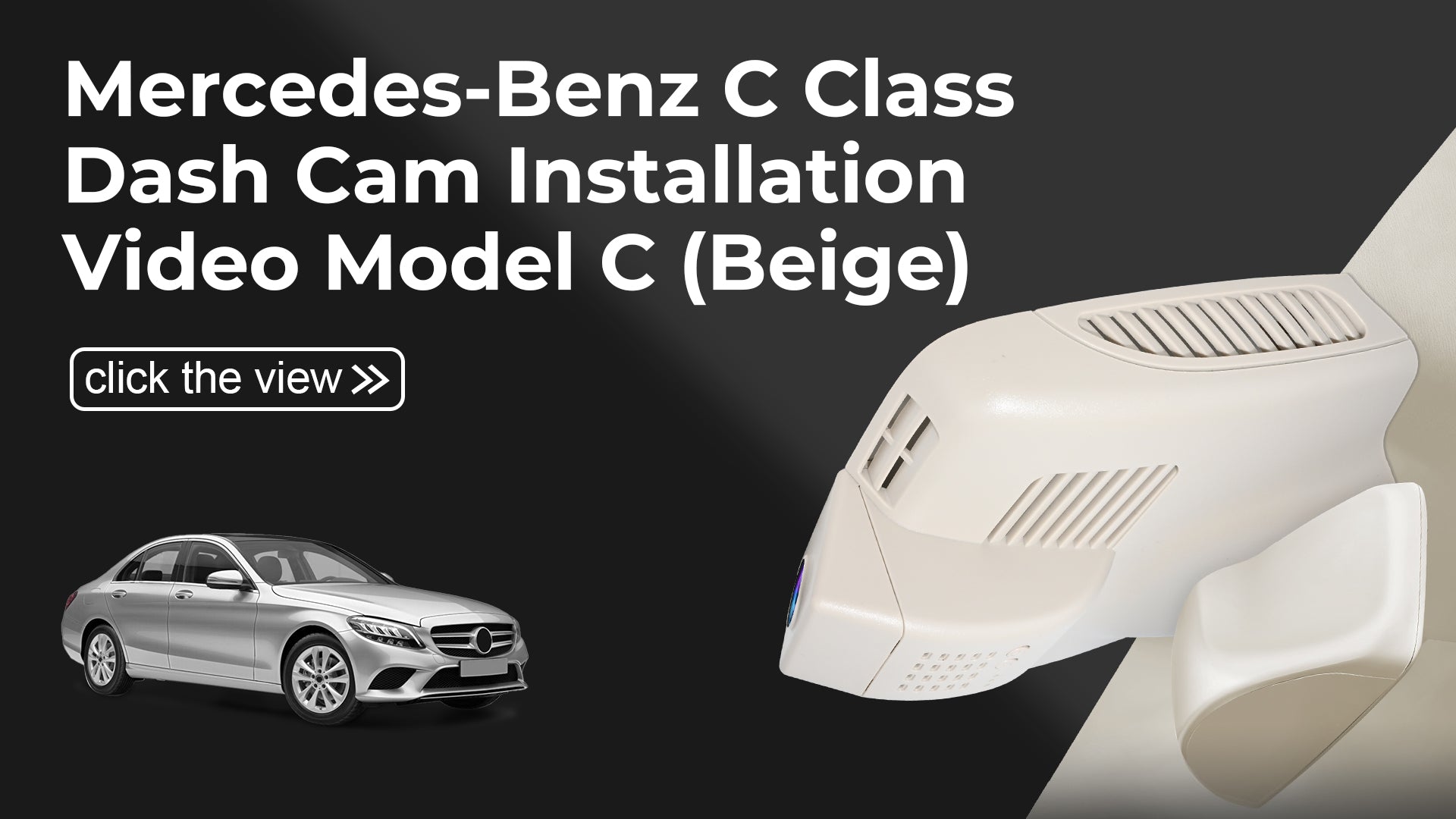 Charger la vidéo : Mangoal Front 4K & Rear 2K HDR Dash Cam, Dual STARVIS 2, for Mercedes-Benz C-Class Gen4 W/S/C/A 205 2015-2021(Model C Beige)