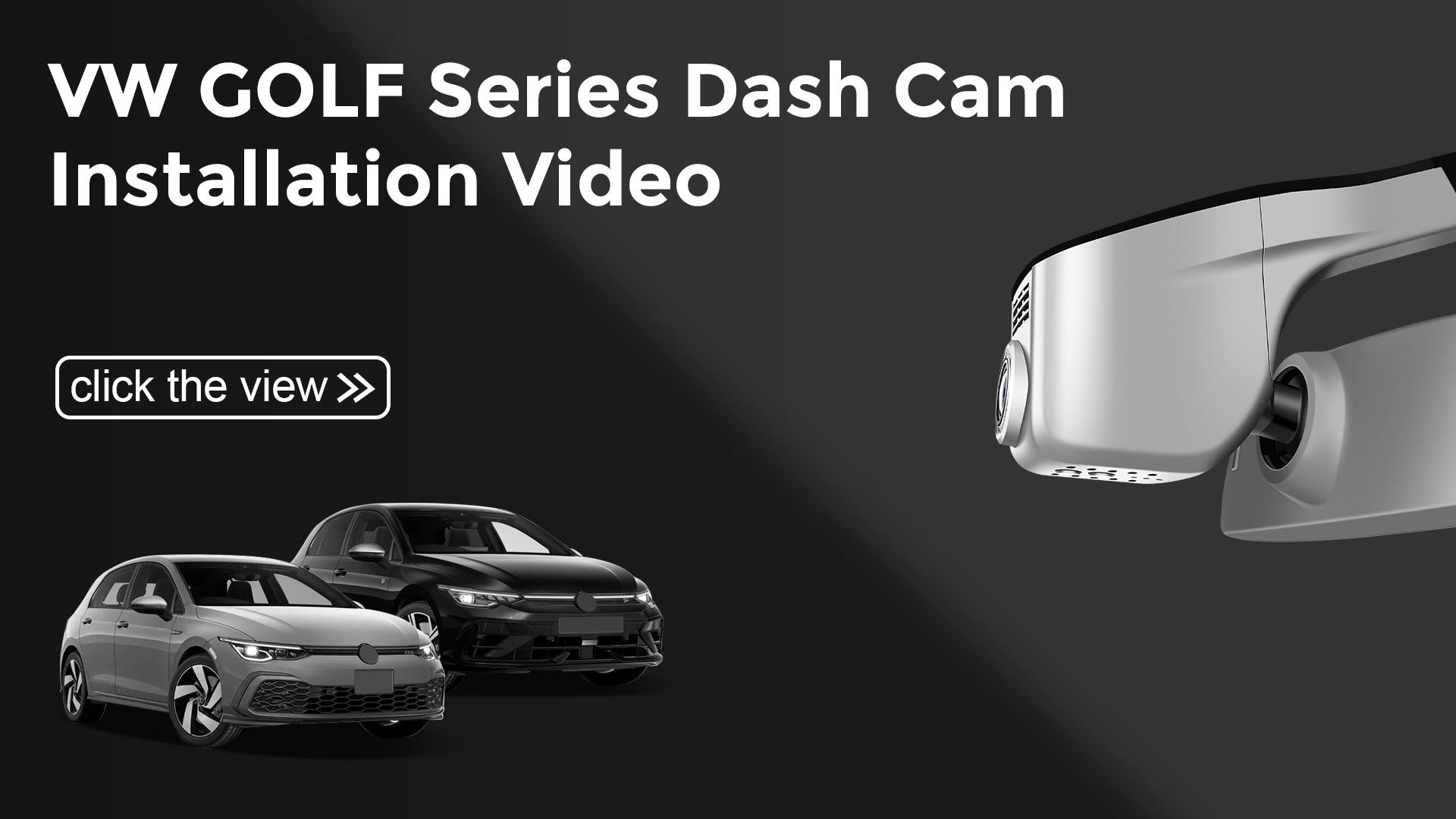 Charger la vidéo : Mangoal Front 4K HDR Dash Cam STARVIS 2 for Volkswagen Golf & Golf GTI & Golf R MK 7/7.5/8 2015-2025 (Model B Gray)