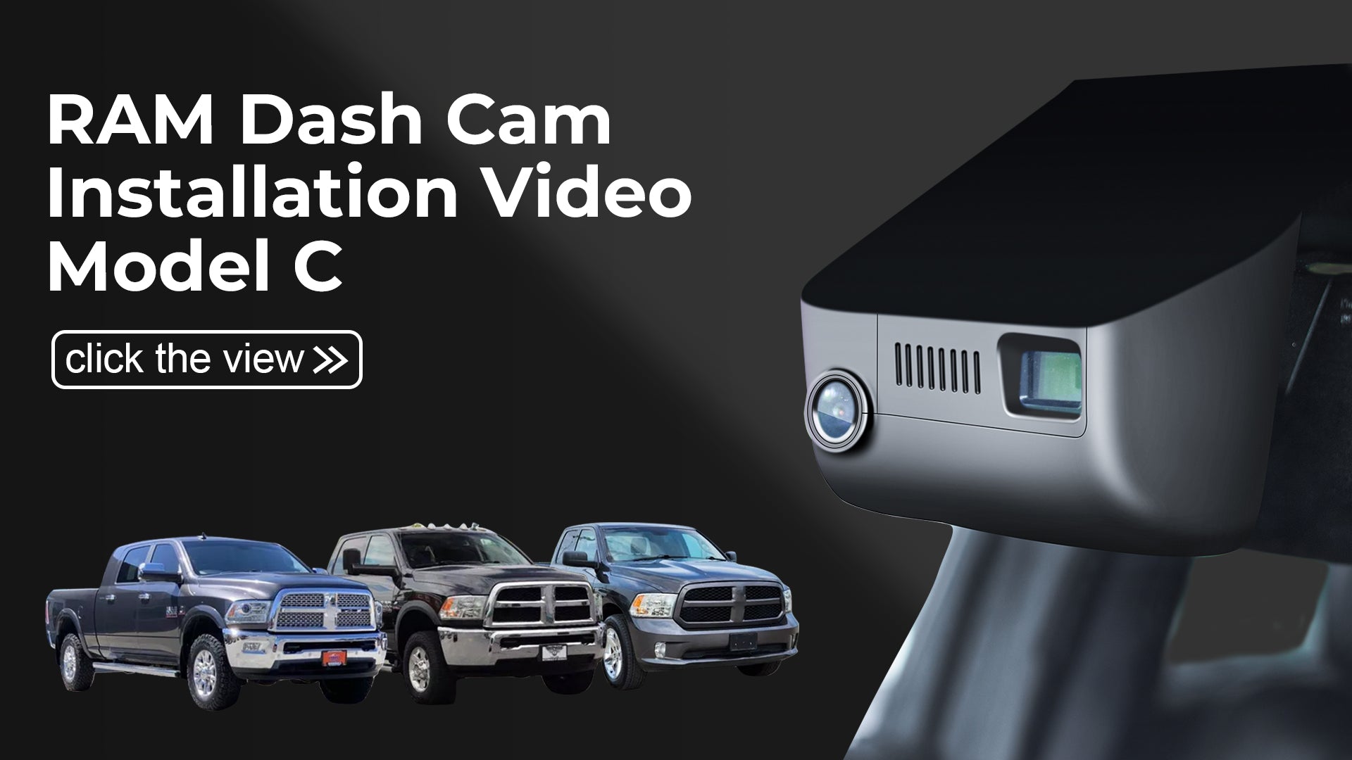 Load video: Mangoal Front 4K HDR Dash Cam STARVIS 2 for 4th Gen Dodge RAM 1500/2500/3500 2013-2018, 1500 Classic 2019-2024(Model C)