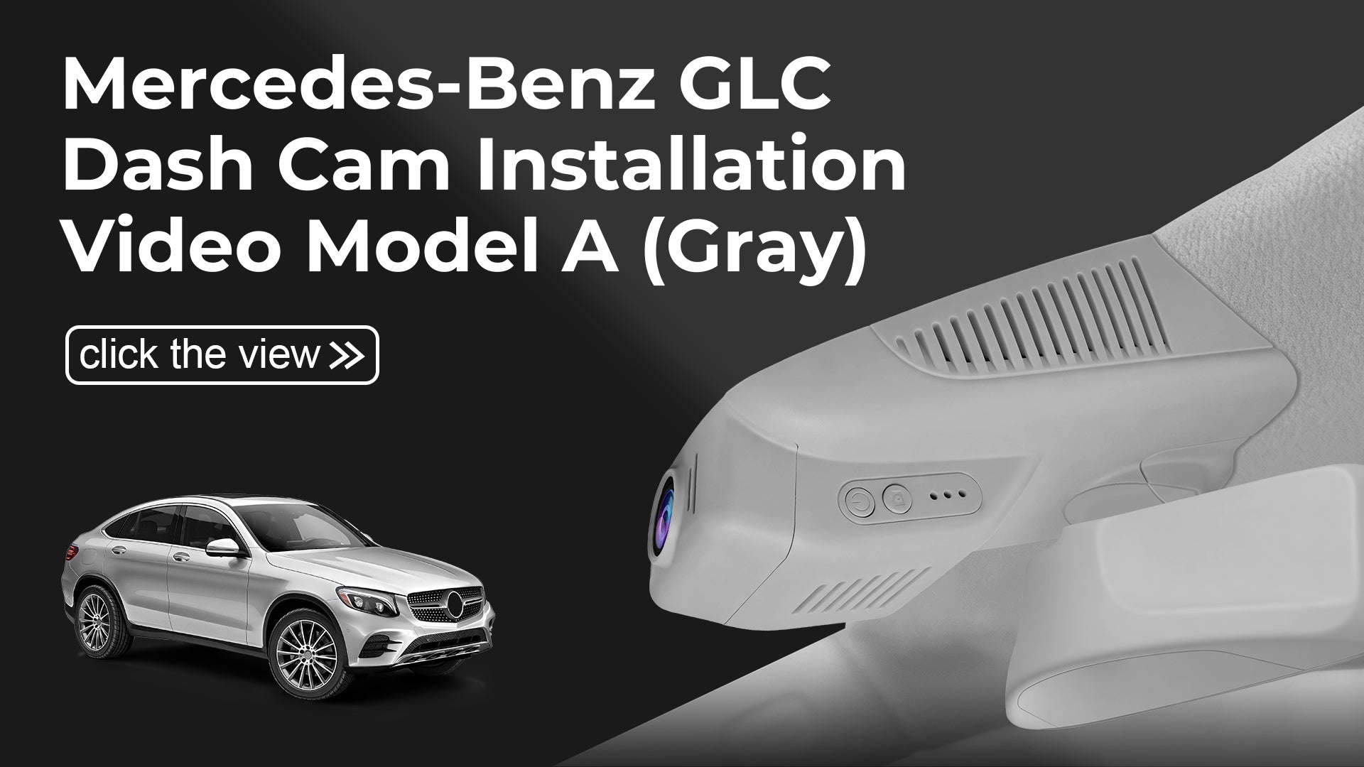 Load video: Mangoal Front 4K HDR Dash Cam STARVIS 2 for Mercedes-Benz GLC Gen1 X253/C253 2016-2020(Model A Gray)