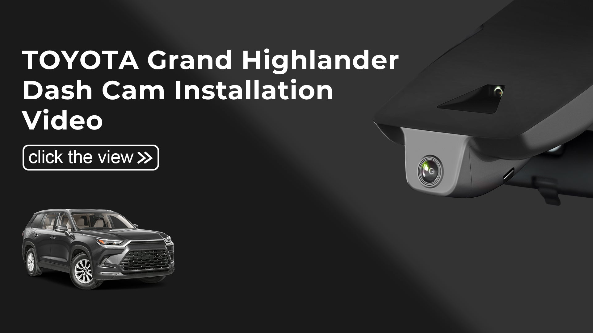 Load video: Mangoal Front 4K HDR Dash Cam STARVIS 2 for Toyota Grand Highlander & Hybrid 2024-2026