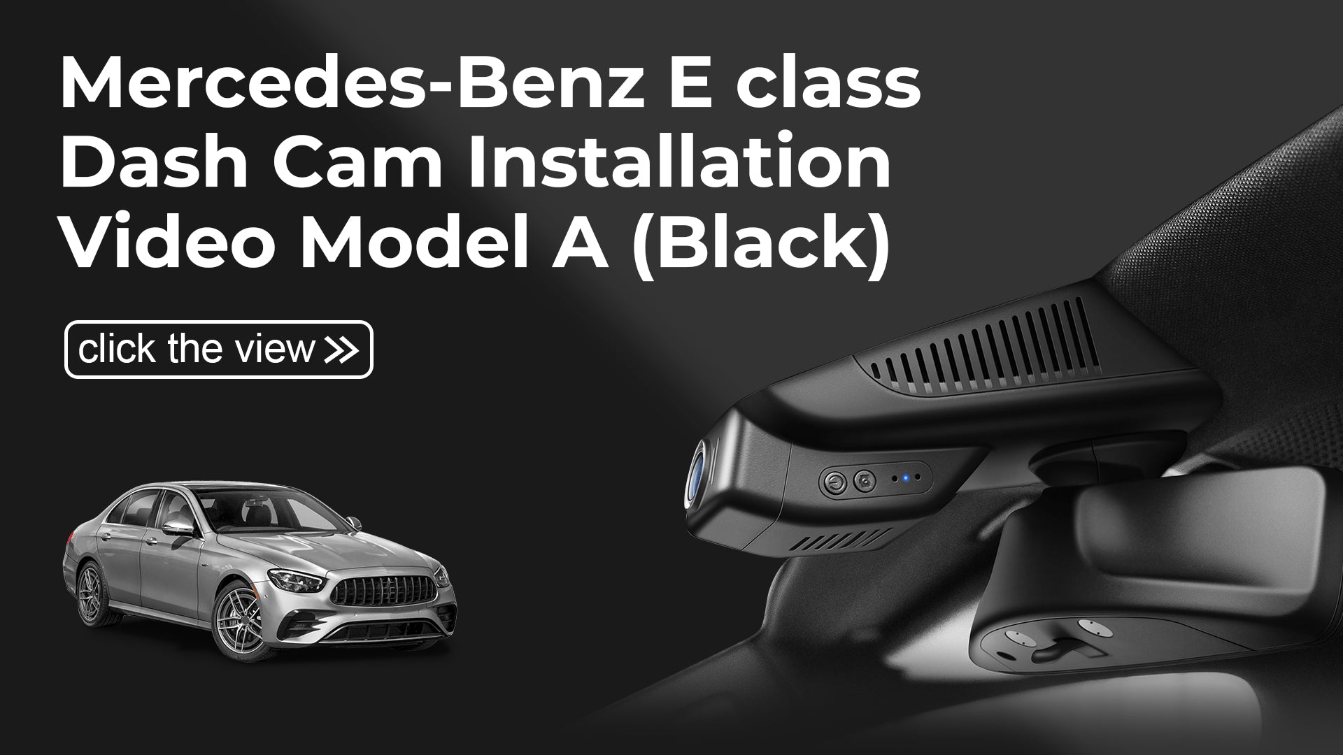 Load video: Mangoal Front 4K HDR Dash Cam STARVIS 2 for Mercedes-Benz W213 Gen5 E-Class 2017-2023 & E53 E63 AMG 2018-2024(Model A Black)