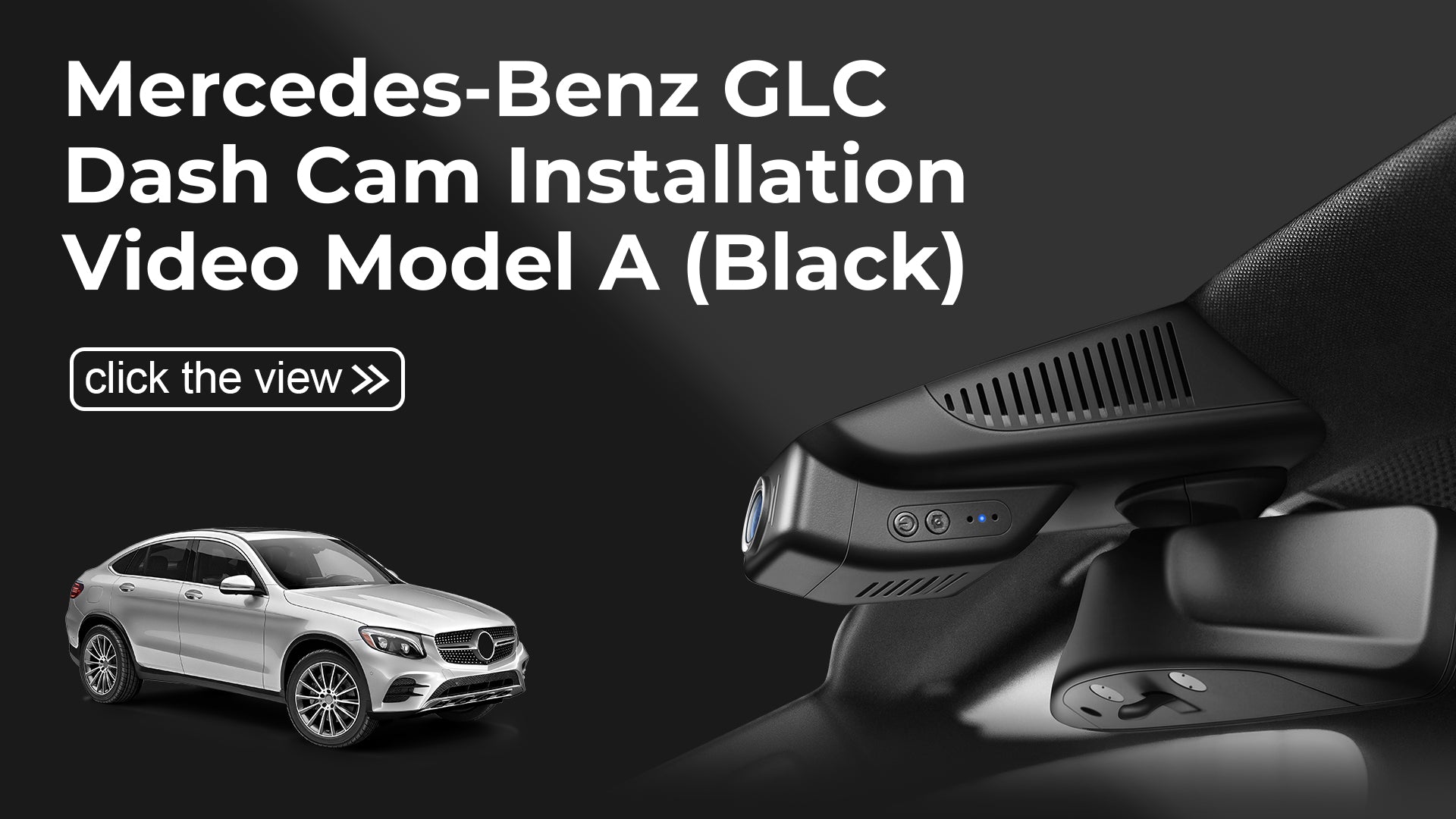 Load video: Mangoal Front 4K HDR Dash Cam STARVIS 2 for Mercedes-Benz GLC Gen1 X253/C253 2016-2020(Model A Black)