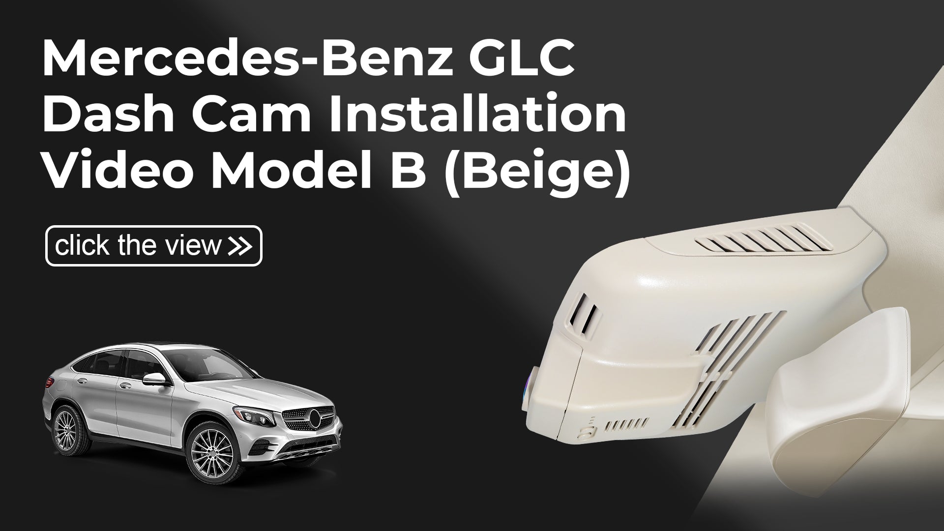 Load video: Mangoal Front 4K HDR Dash Cam STARVIS 2for Mercedes-Benz GLC Gen1 X253/C253 2016-2020(Model B Beige)