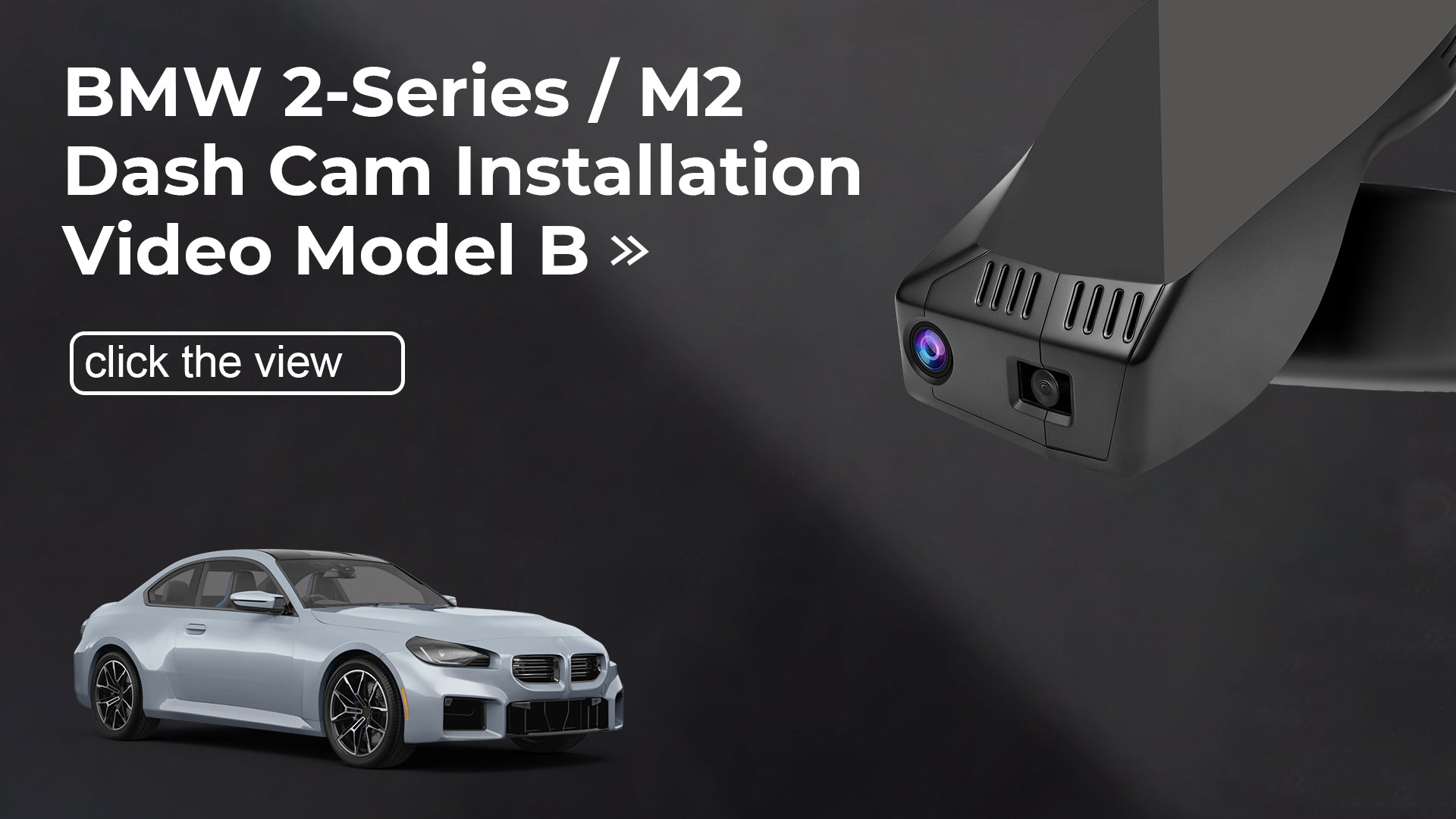 Load video: Mangoal Front 4K HDR Dash Cam STARVIS 2 for BMW 2 Series M2 (G87 2024-2026) (Model G)