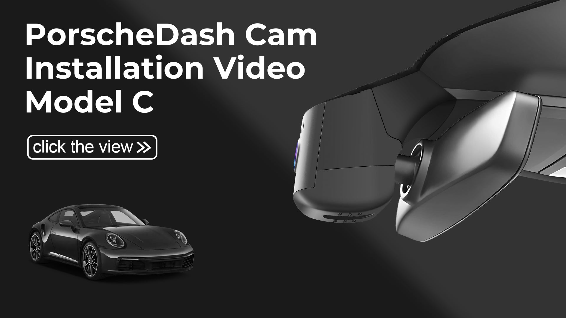 Load video: Mangoal Front 4K HDR Dash Cam STARVIS 2 for Porsche 911 2025 2026(Model C)