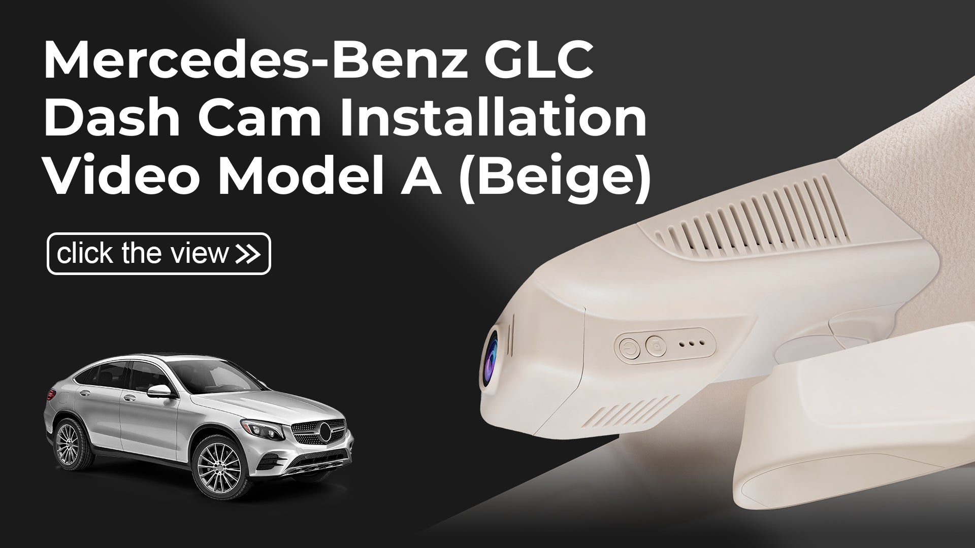 Load video: Mangoal Front 4K HDR Dash Cam STARVIS 2 for Mercedes-Benz GLC Gen1 X253/C253 2016-2020(Model A Beige)