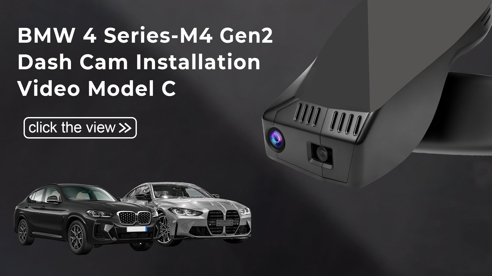 Charger la vidéo : Mangoal Front 4K & Rear 2K HDR Dash Cam, Dual STARVIS 2, for BMW 4-Series Gen2 G22 G23 G26 2021-2026 M4 G82 G83(Model C)