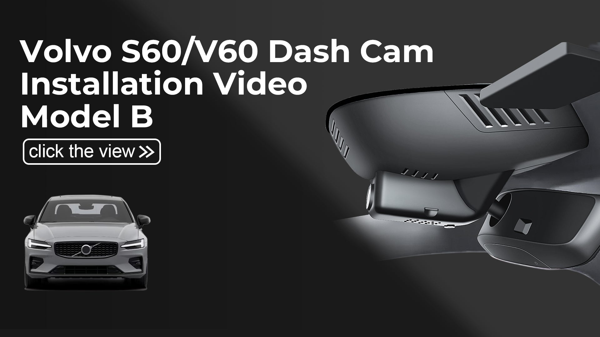 Charger la vidéo : Mangoal Front 4K HDR Dash Cam STARVIS 2 for Volvo S60 V60 Cross Country 2023-2026 B5 B6 T5 T8 (Model B)