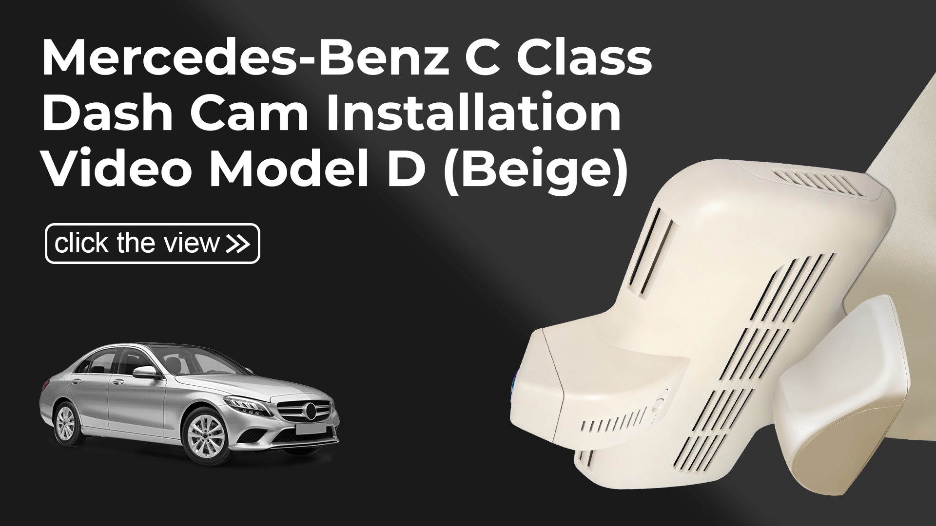 Charger la vidéo : Mangoal Front 4K & Rear 2K HDR Dash Cam, Dual STARVIS 2, for Mercedes-Benz C-Class Gen4 W/S/C/A 205 2015-2021(Model D Beige)