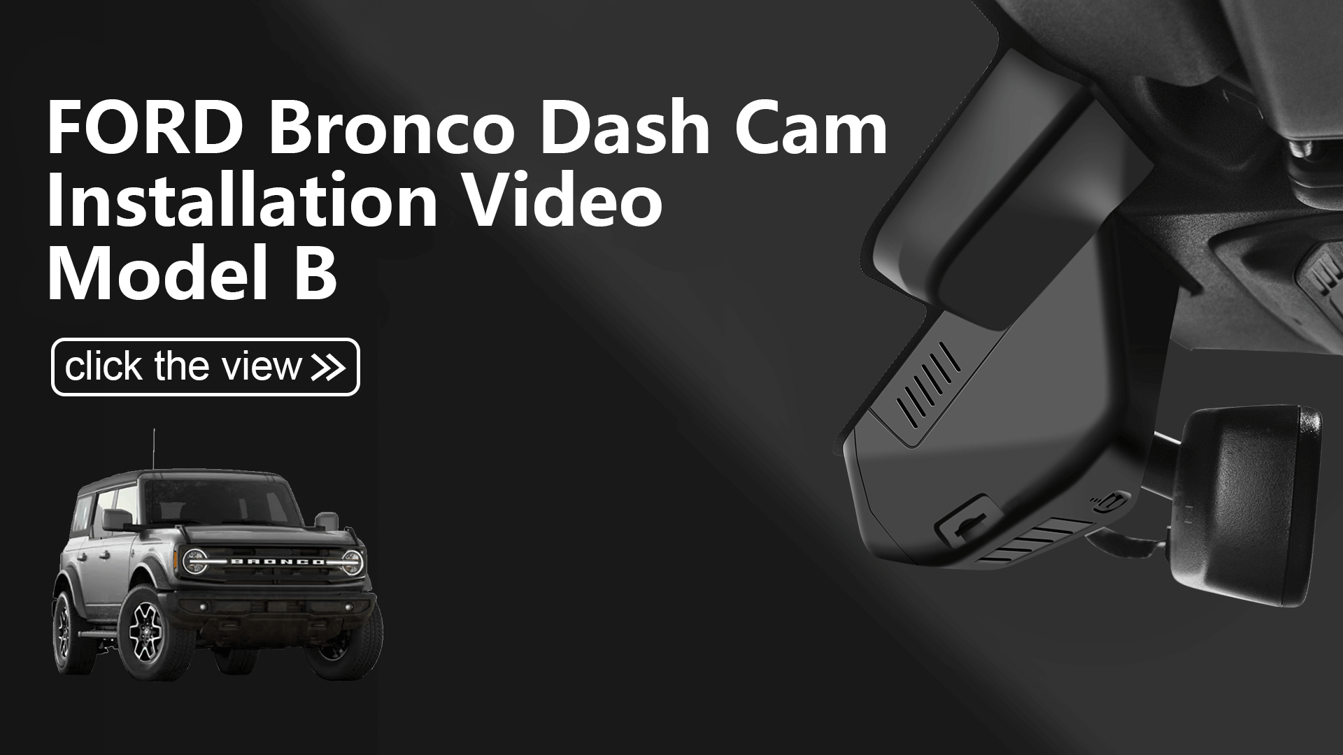 Load video: Mangoal Front 4K HDR Dash Cam STARVIS 2 for Ford Bronco 2025 2026(Model B)