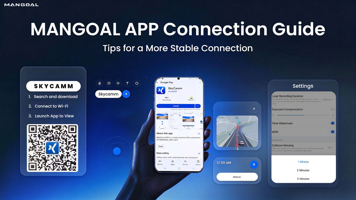 MANGOAL Dash Cam App Connection Guide & Wi-Fi Setup