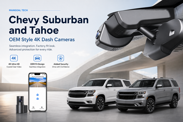 Chevy Suburban and Tahoe OEM Style 4K Dash Cameras