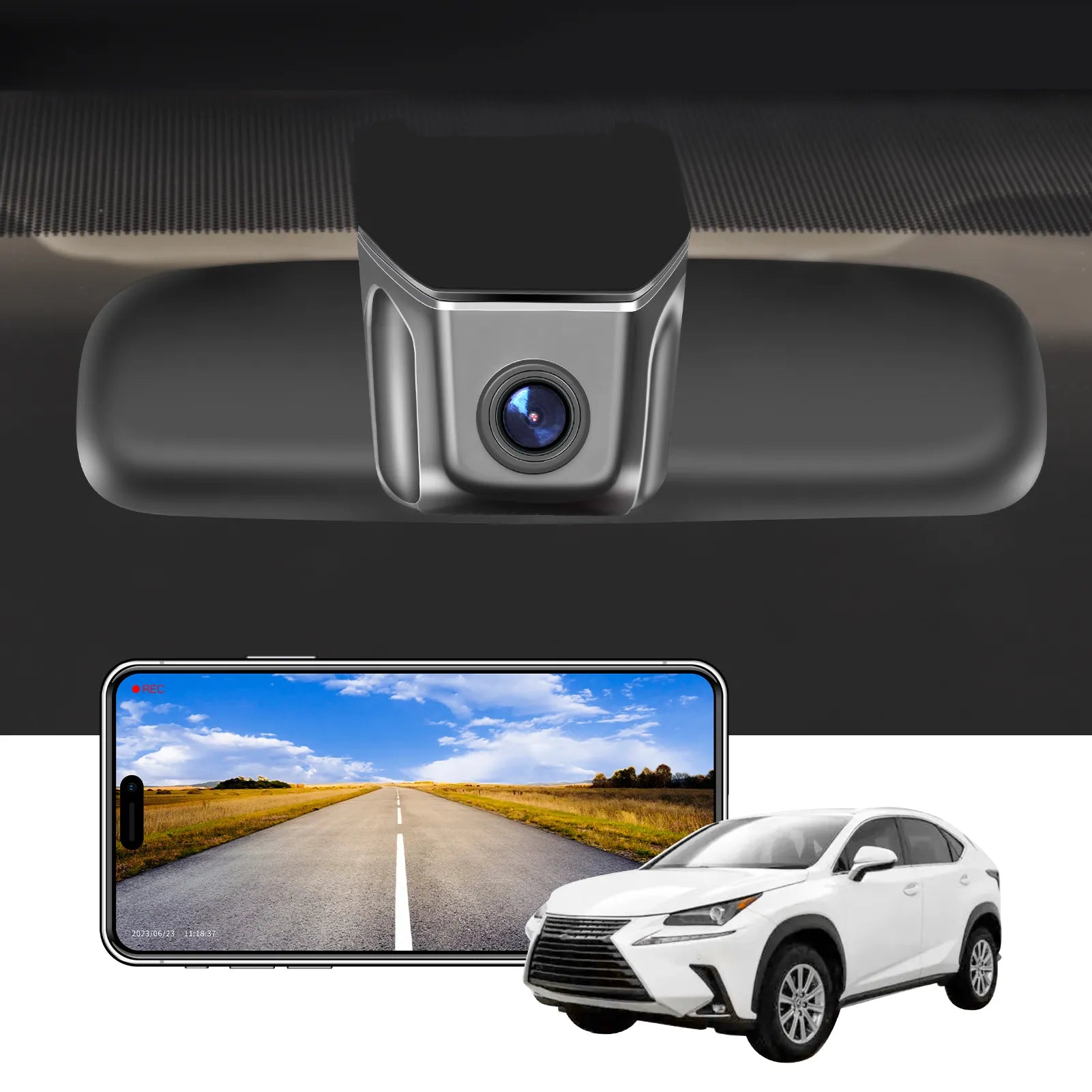 Mangoal HDR Dash Cam STARVIS 2 for Lexus NX 2018-2021(Model A)