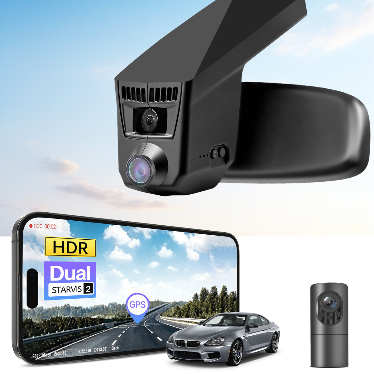 MANGOAL 4K STARVIS 2 Dash Cam (GPS Included) for BMW Select 6 Series Gen3 F06 F12 F13 2012–2019 M6(Model C)