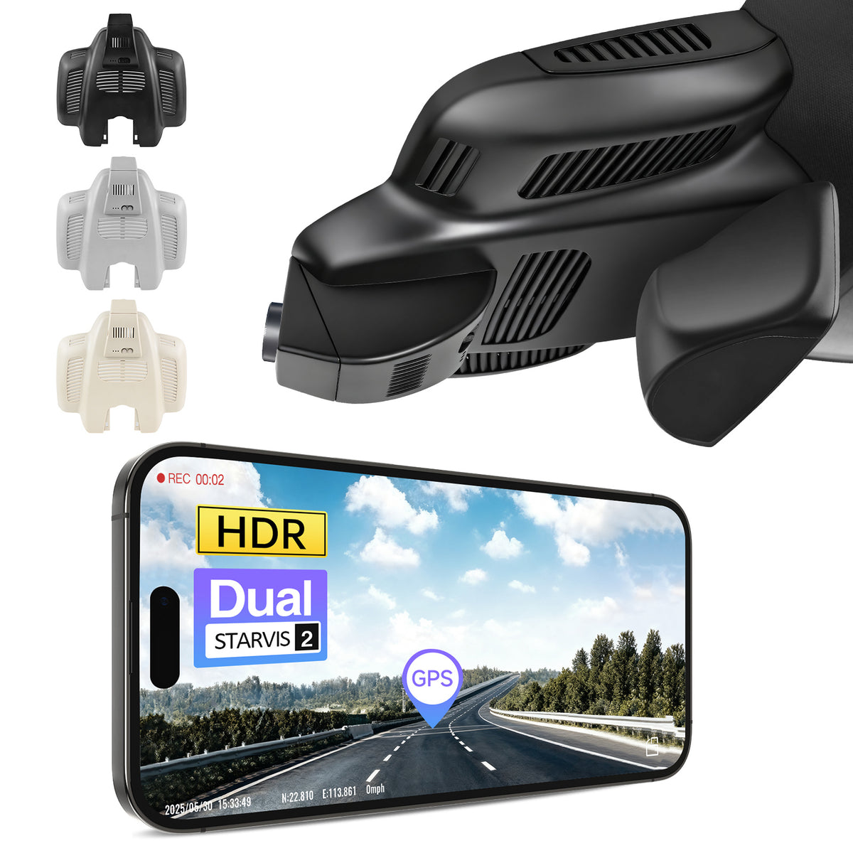 MANGOAL 4K STARVIS 2 Dash Cam (GPS Included) for Mercedes-Benz C-Class Gen4 W/S/C/A 205 2015–2021(Model E)
