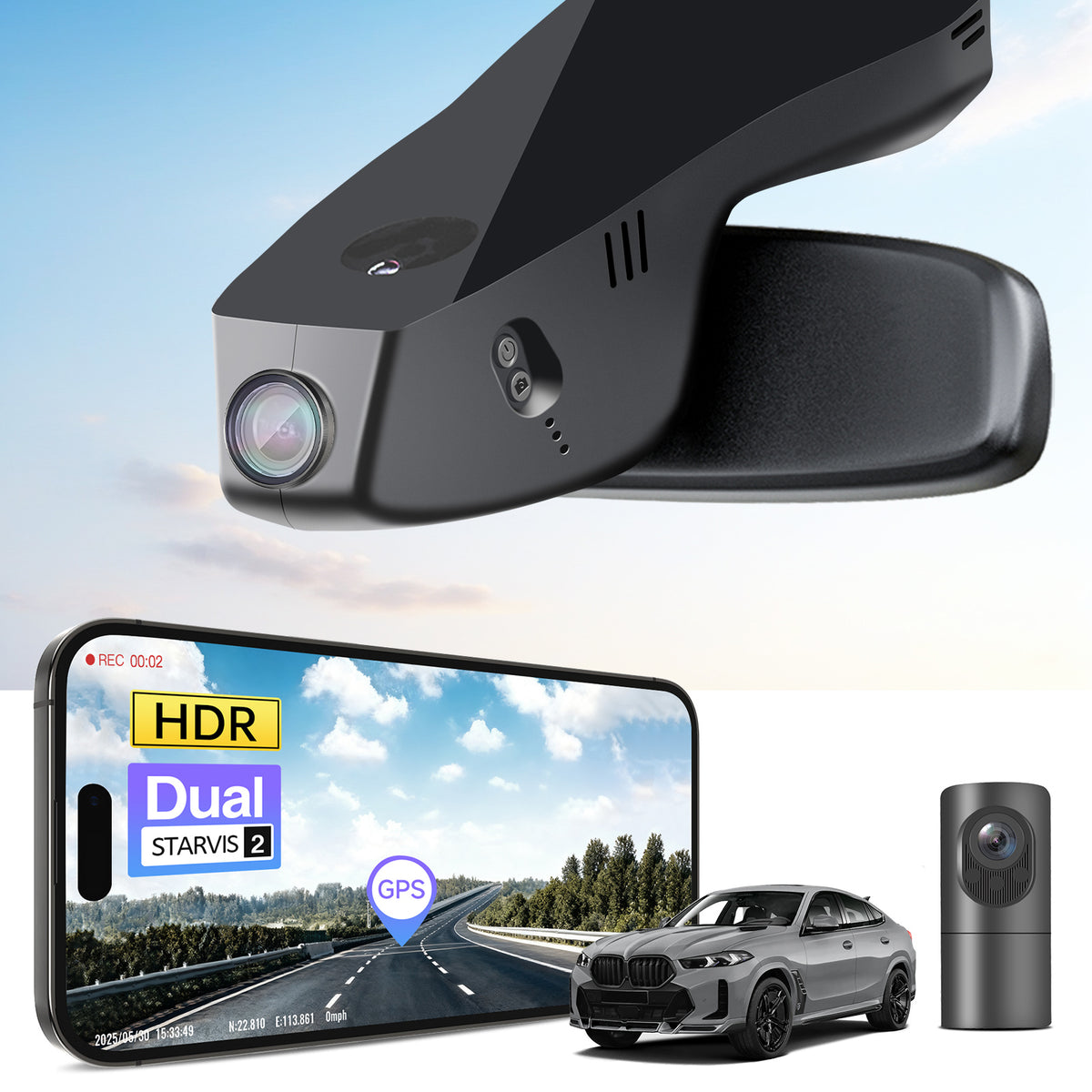 MANGOAL HDR Dash Cam STARVIS 2 BMW X6 Gen3 G06 2020-2023(Model A)
