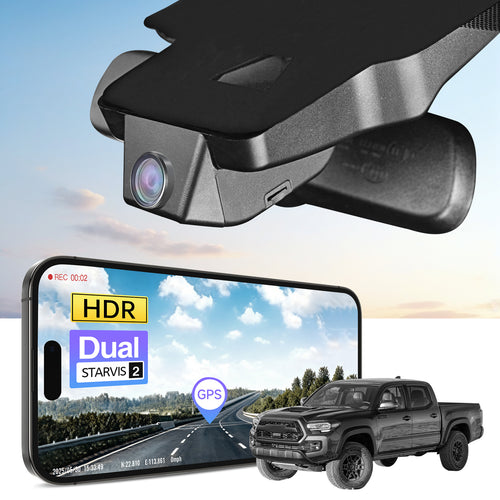MANGOAL 4K STARVIS 2 Dash Cam (GPS Included) for Toyota Tacoma 2018–2023 (Model A)