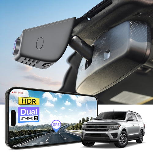 MANGOAL 4K STARVIS 2 Dash Cam (GPS Included) for Ford Expedition/Expedition MAX 2018–2027