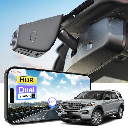 MANGOAL 4K STARVIS 2 Dash Cam (GPS Included) for Ford Explorer U625 2020–2024(Model A)