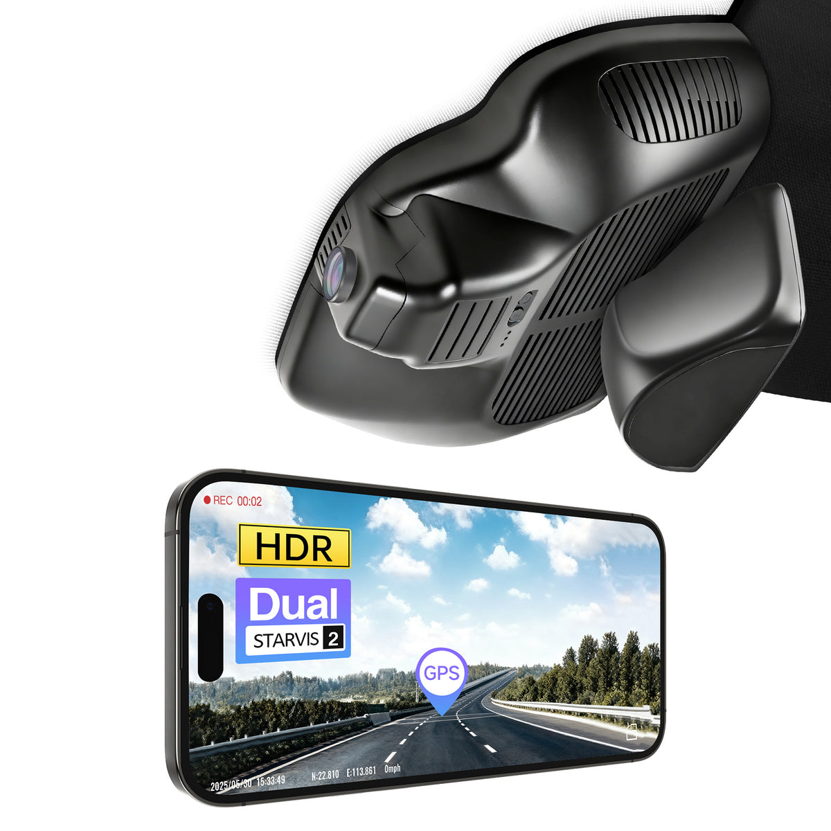MANGOAL 4K STARVIS 2 Dash Cam (GPS Included) for Mercedes-Benz GLC Gen2 X254/C254 2021–2026(Model B)