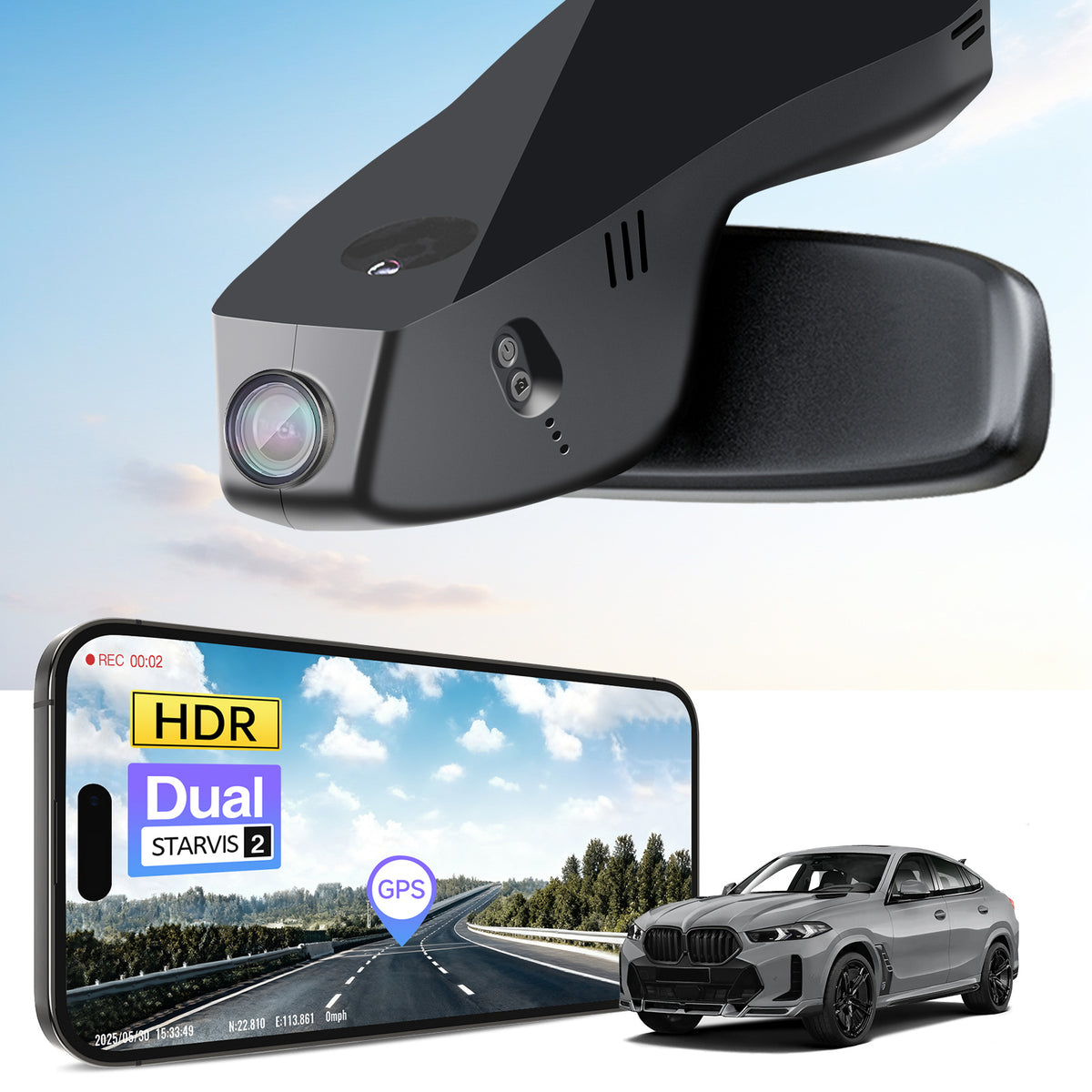 MANGOAL HDR Dash Cam STARVIS 2 BMW X6 Gen3 G06 2020-2023(Model A)