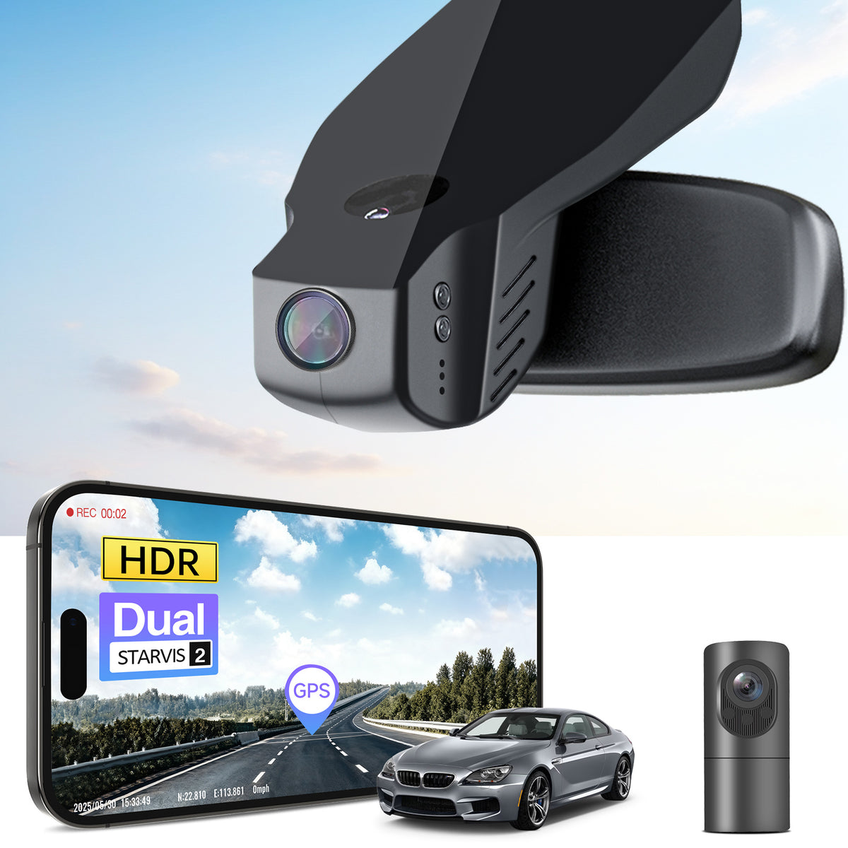 MANGOAL 4K STARVIS 2 Dash Cam (GPS Included) for BMW Select 6 Series Gen3 F06 F12 F13 2012–2019 M6(Model B)