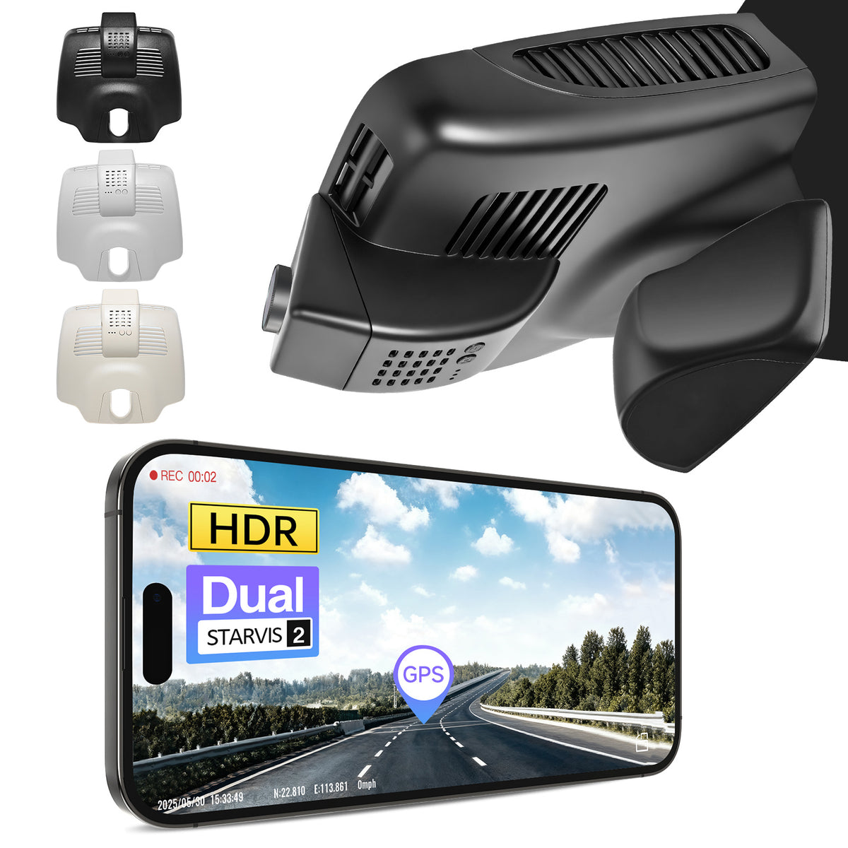 MANGOAL 4K STARVIS 2 Dash Cam (GPS Included) for Mercedes-Benz C-Class Gen4 W/S/C/A 205 2015–2021(Model C)