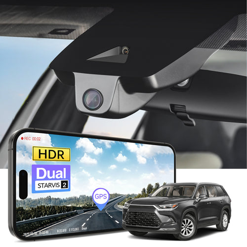 MANGOAL 4K STARVIS 2 Dash Cam (GPS Included) for Toyota Grand Highlander & Hybrid 2024–2026