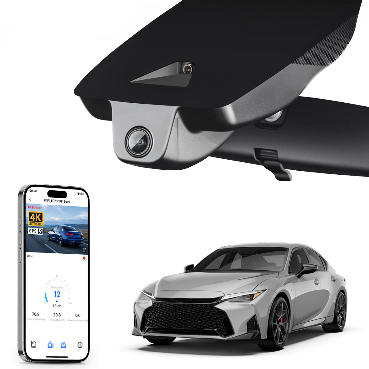 MANGOAL Dash Cam for Lexus IS 2026+ (Model B)