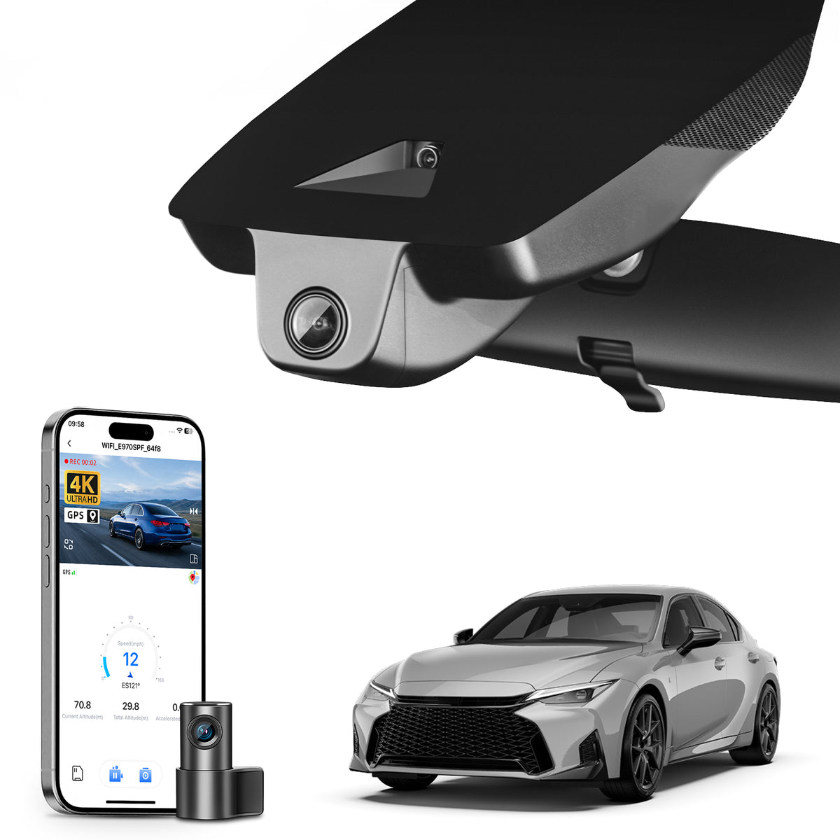 MANGOAL Dash Cam for Lexus IS 2026+ (Model B)