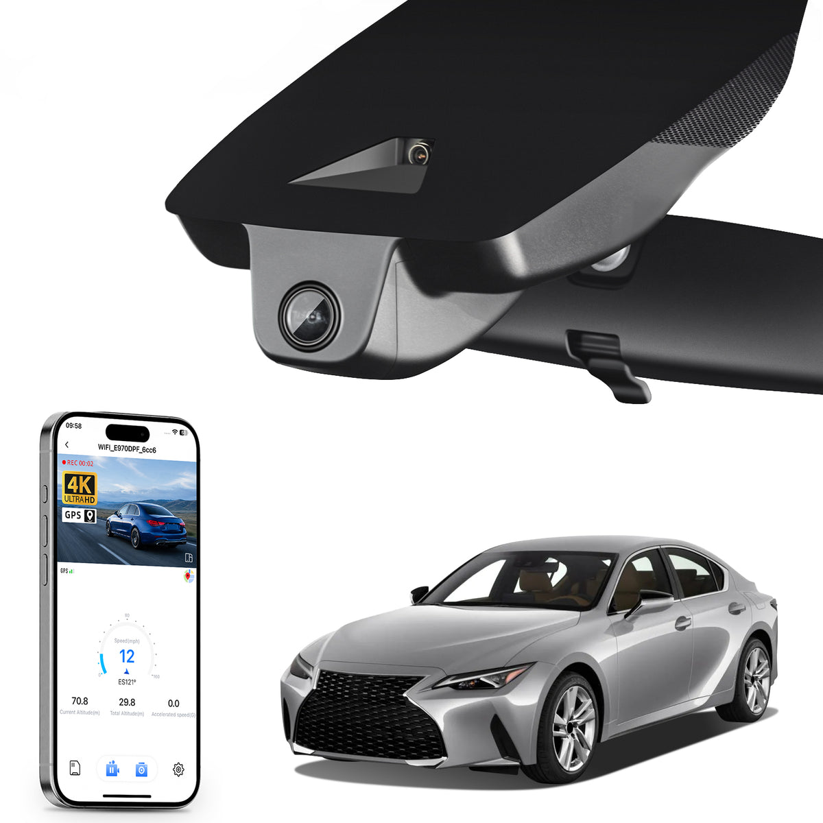 MANGOAL Dash Cam for Lexus IS 2017-2025 (Model A)
