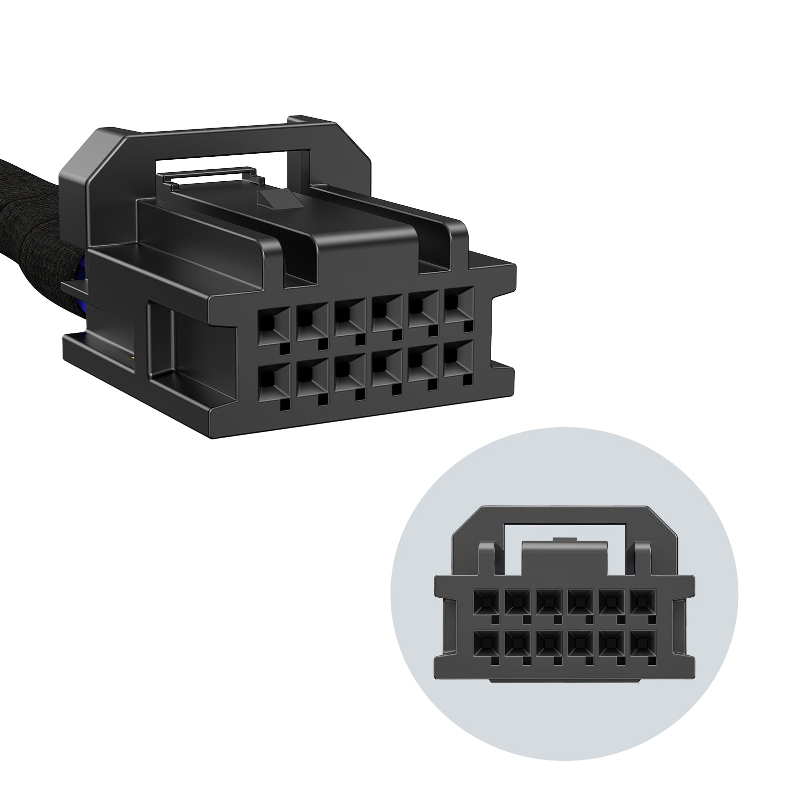 DashCam Power Adapter for Hyundai, Kia & Genesis with12-Pin Lane Keeping Assist Port (Model B)- Hidden CableKit for GPS Radar Mirror Camera, Plug & Play, ConnectorLocated on the Front of the Module