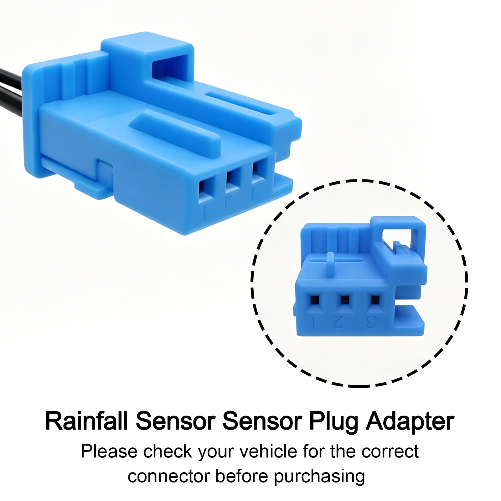Mangoal Dash Cam Power Adapter for Land Rover & Jaguar with 3-Pin Blue Rain Sensor (Model B)– Hidden Cable Kit for GPS Radar Mirror Camera, Plug & Play