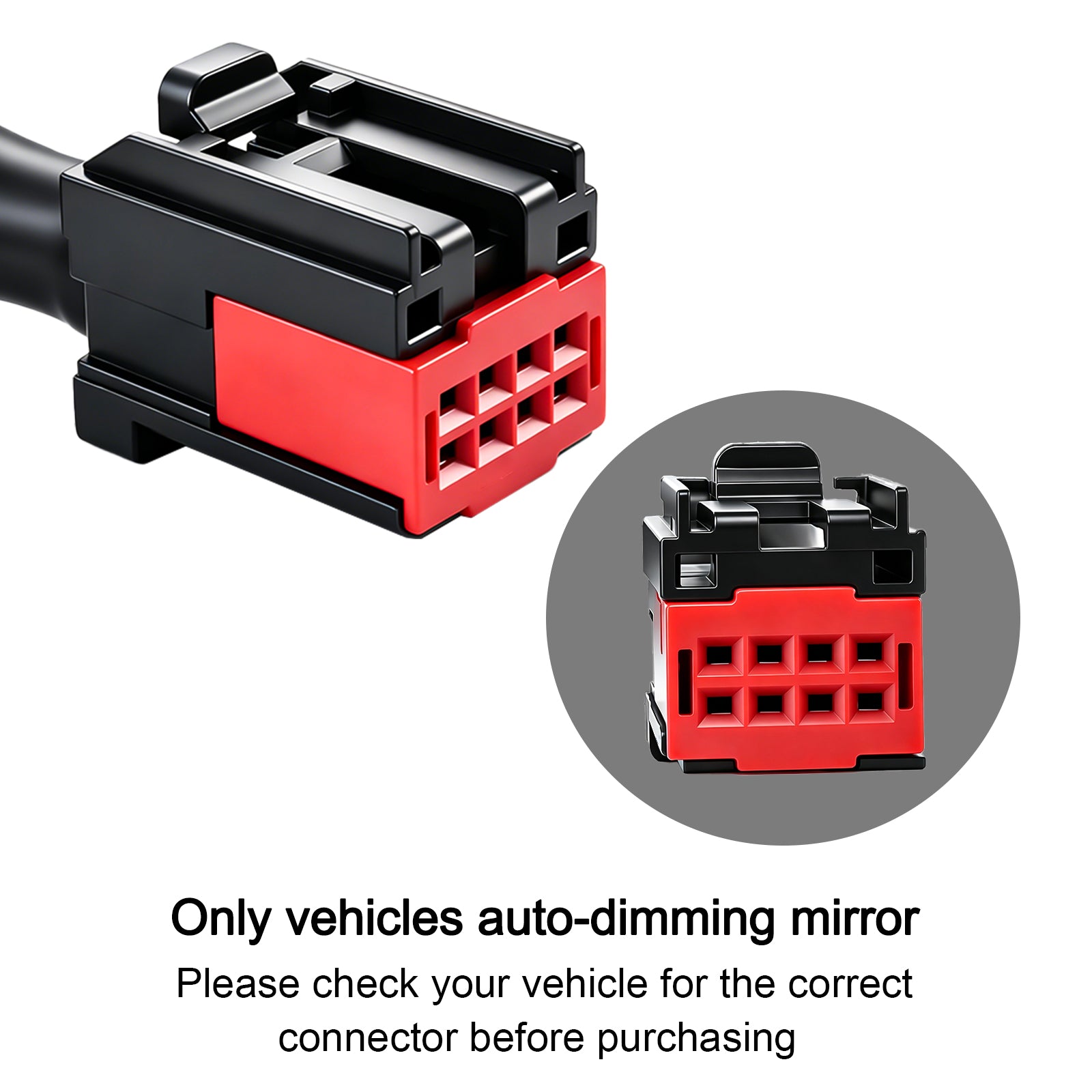 Mangoal Dash Cam Power Adapter for Land Rover & Jaguar with 8-Pin Auto-Dimming Connector (Model A) – Hidden Cable Kit for GPS Radar Mirror Camera, Plug & Play, Easy to Install