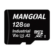 Mangoal 128GB microSDXC card on a white background mangoal dash cam
