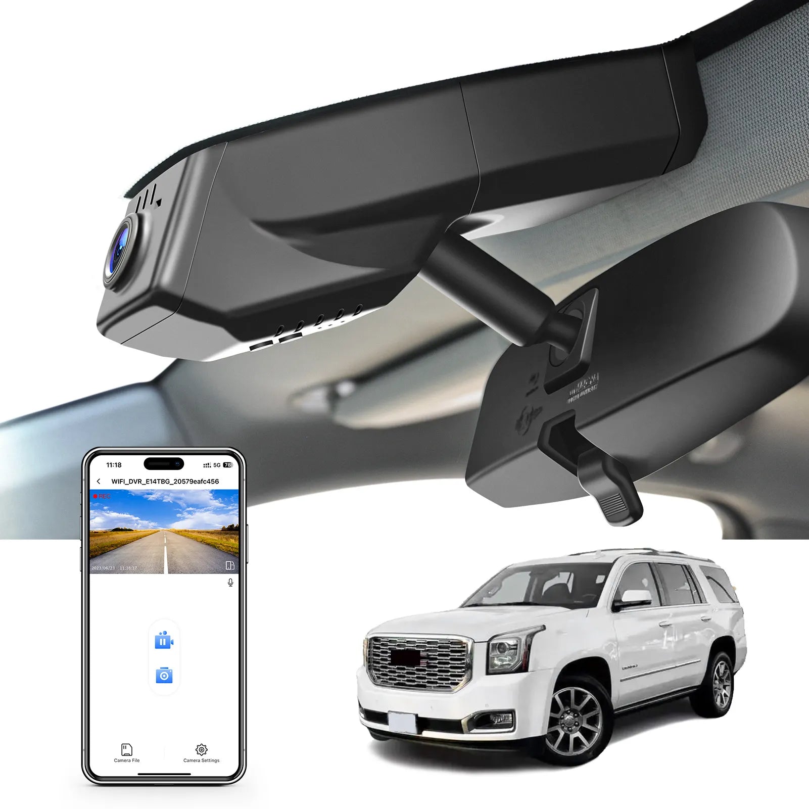 Mangoal HDR Dash Cam STARVIS 2 for GMC Yukon, Yukon XL 2015-2020(Model C)