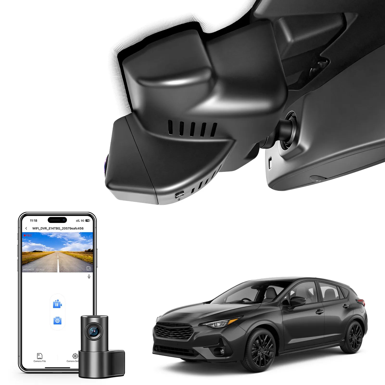 Mangoal Front 4K HDR Dash Cam STARVIS 2 for Subaru Impreza 2024-2026(Model B)