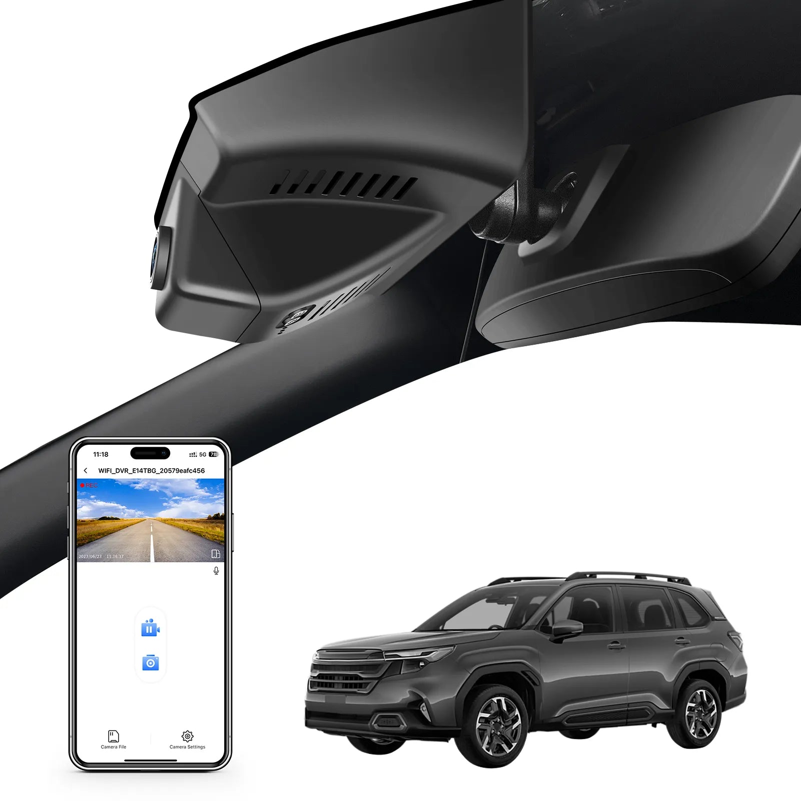 Mangoal Front 4K & Rear 2K HDR Dash Cam, Dual STARVIS 2, for Subaru Forester Select Gen6 SL 2025 2026 (Model B)