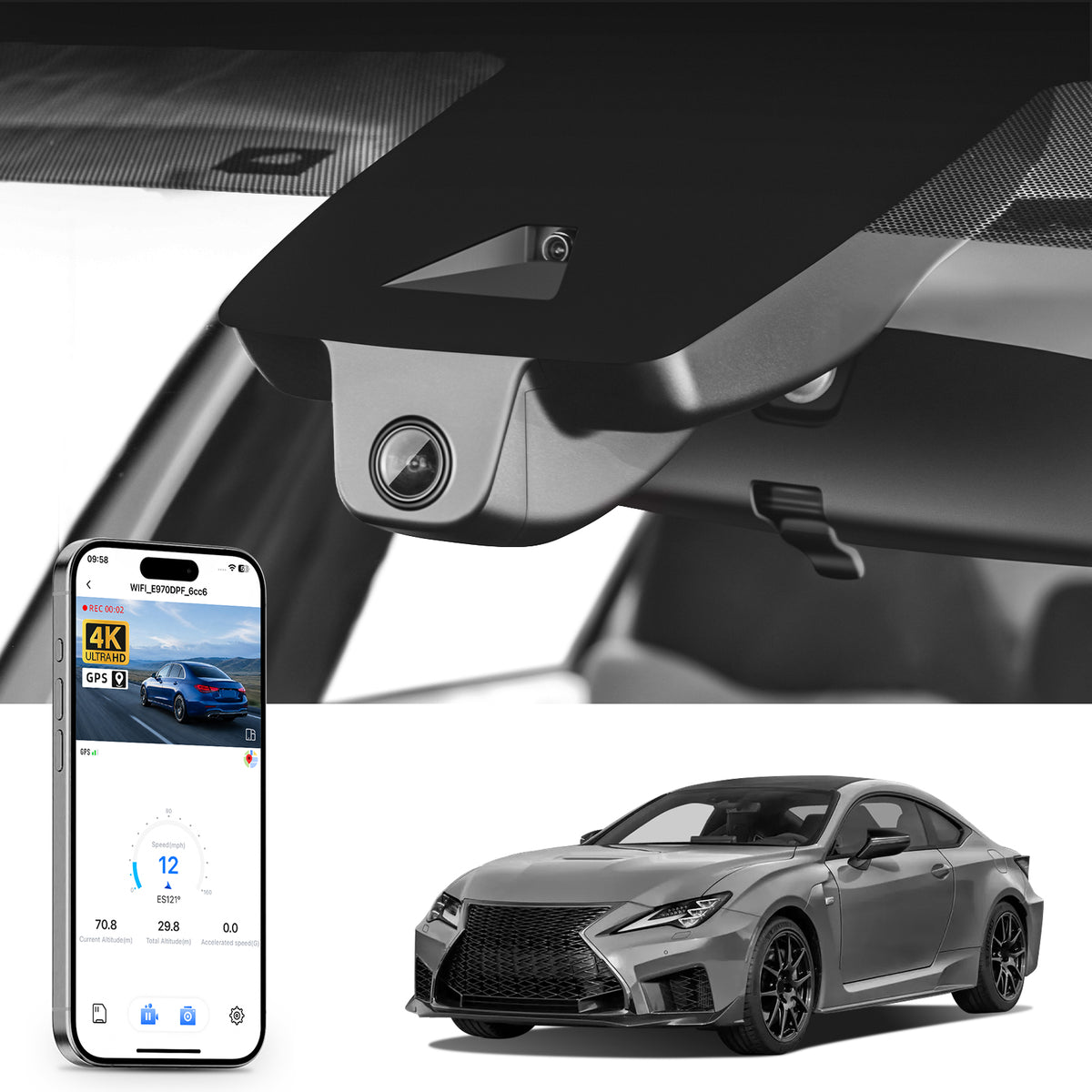 MANGOAL Dash Cam for for Lexus RC 2018-2025