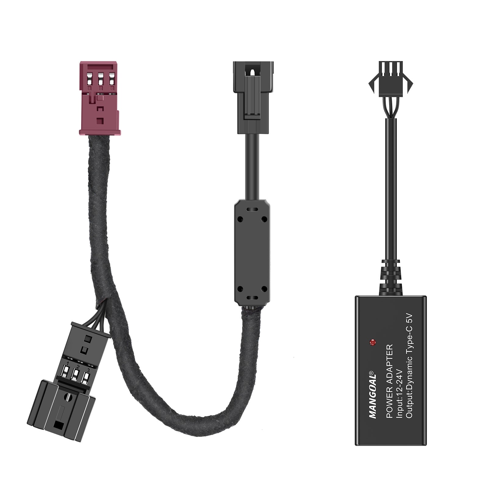 Dash Cam Power Adapter for BMW with 3-Pin Rain Sensor – Hidden Cable Kit for GPS Radar Mirror Camera, Plug & Play Fits All BMW Models with 3-Pin Rain Sensor Port