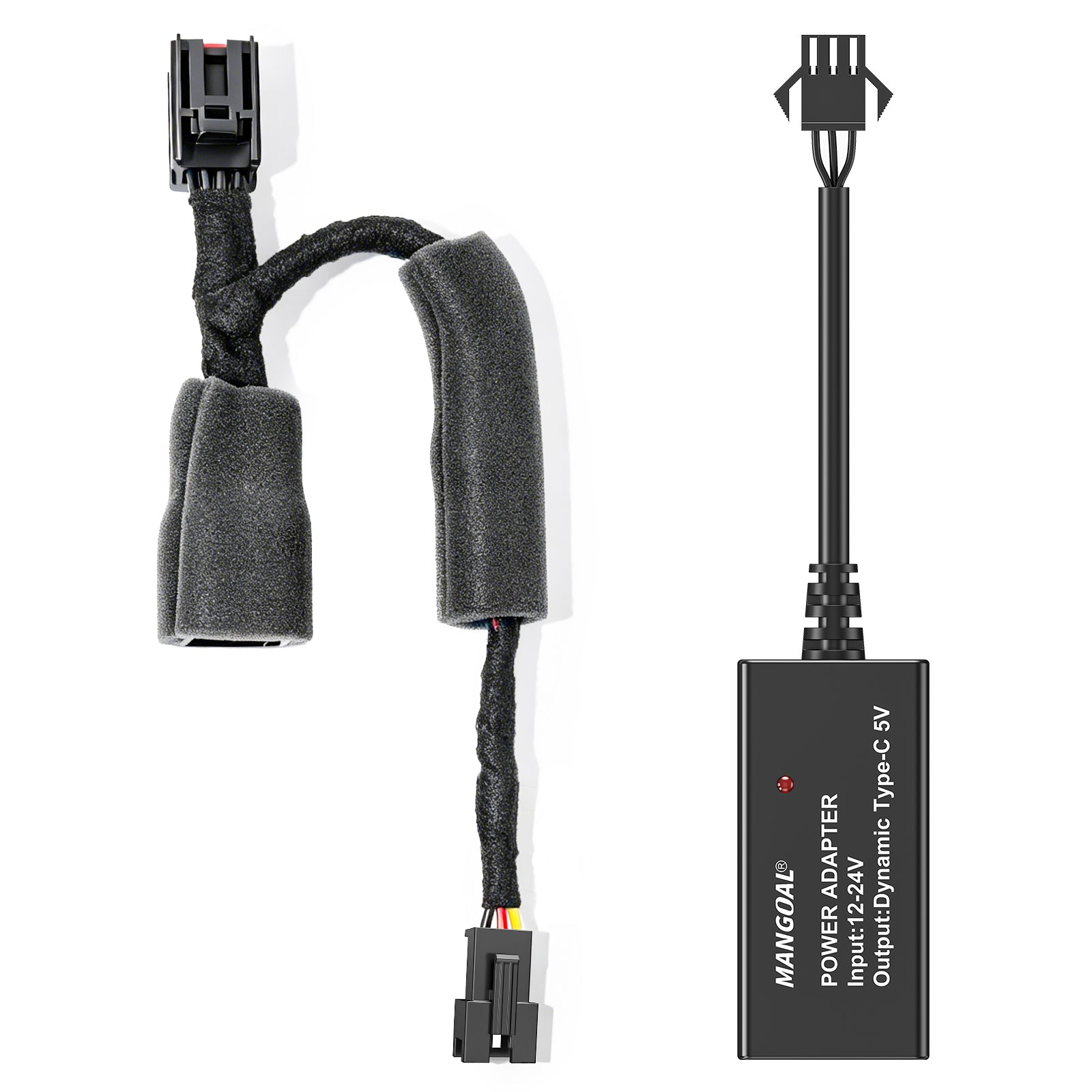 Mangoal Dash Cam Power Adapter for Land Rover & Jaguar with 8-Pin Auto-Dimming Connector (Model A) – Hidden Cable Kit for GPS Radar Mirror Camera, Plug & Play, Easy to Install