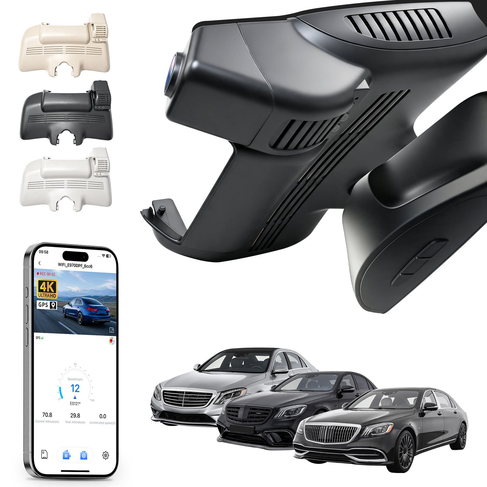 Mangoal Dash Cam for Mercedes-Benz S-Class 2012-2021(Model B)
