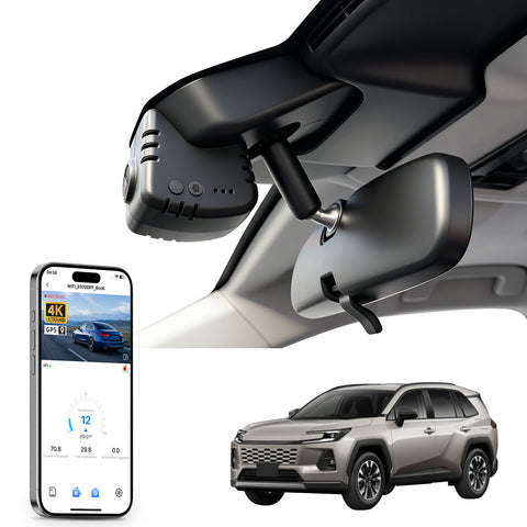 MANGOAL Dash Cam (GPS Included) for Toyota All-New Gen6 RAV4 2026 (Model C)