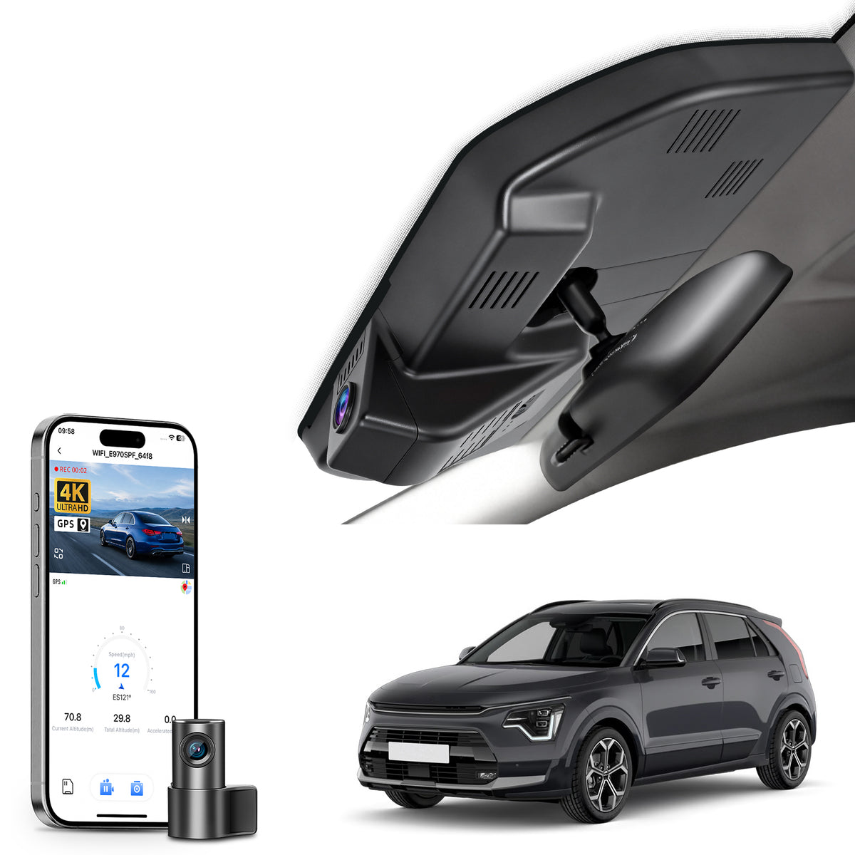 MANGOAL Dash Cam for Kia Niro 2023-2026