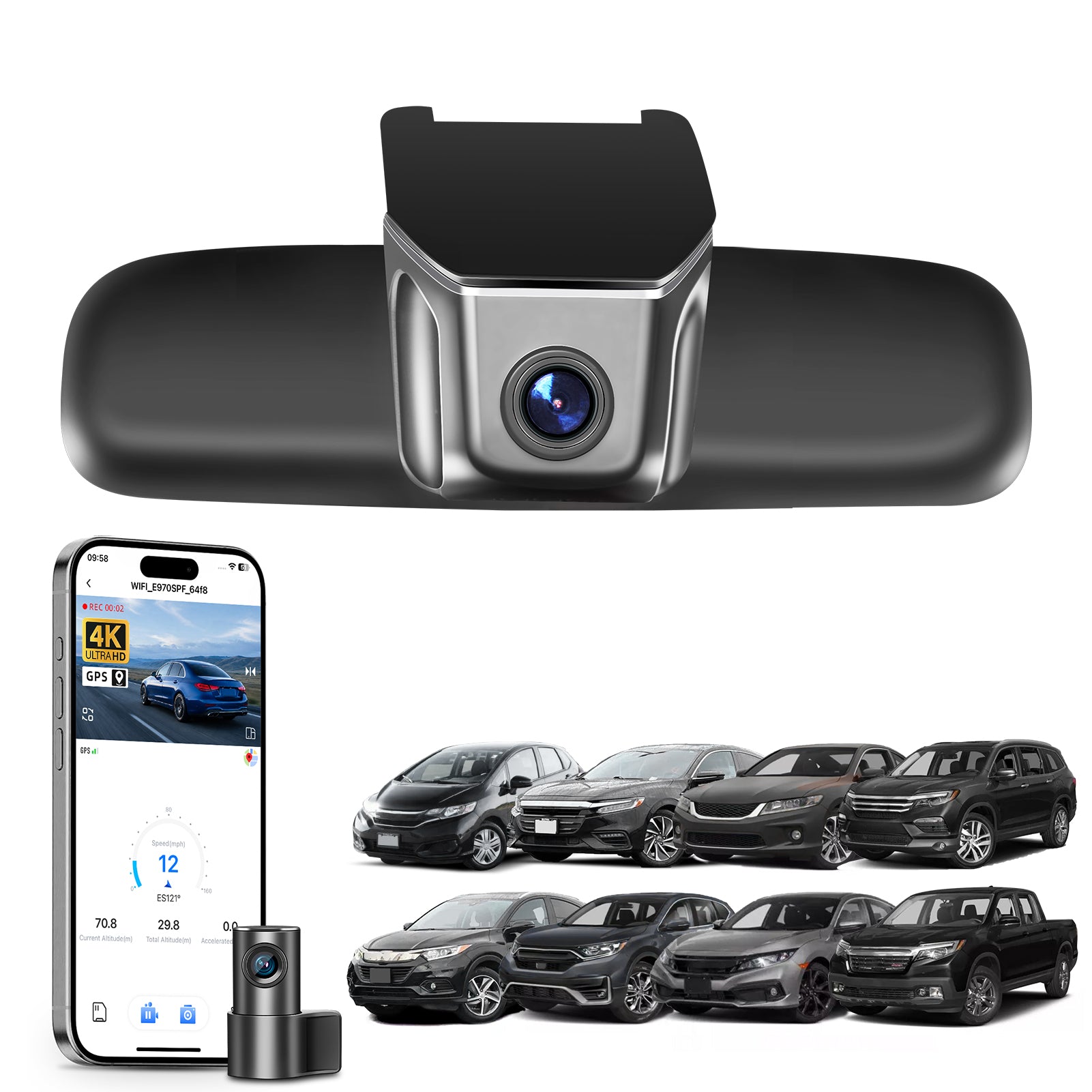 Mangoal Dash Cam for Honda CRV, Civic, Accord, Select HRV, Pilot, Ridgeline