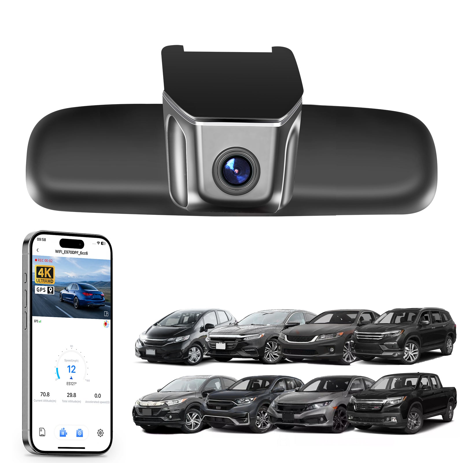 Mangoal Dash Cam for Honda CRV, Civic, Accord, Select HRV, Pilot, Ridgeline